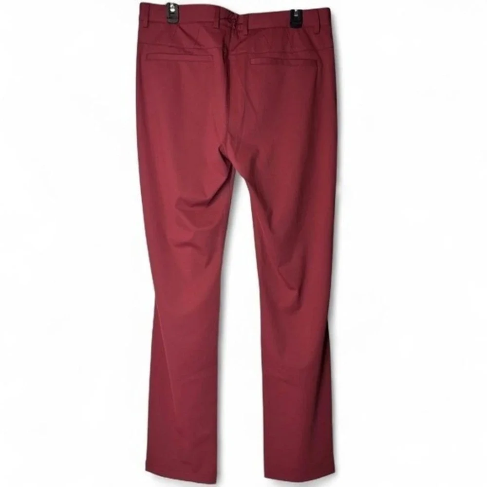 Boston Scott Polo Golf Pants Mens 40/33 Burgundy Preppy Office Resortwear Chino - Picture 2 of 6